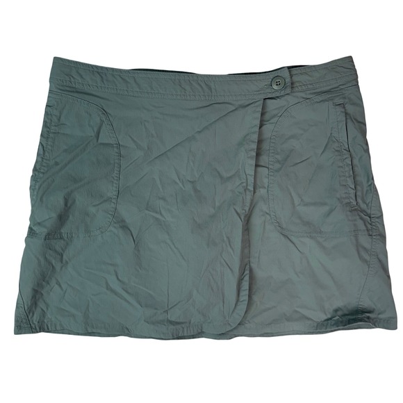 Patagonia Pants - Patagonia Women Sage Green Wrap Front Hiking Skort Size 14 Lightweight‎ Stretch